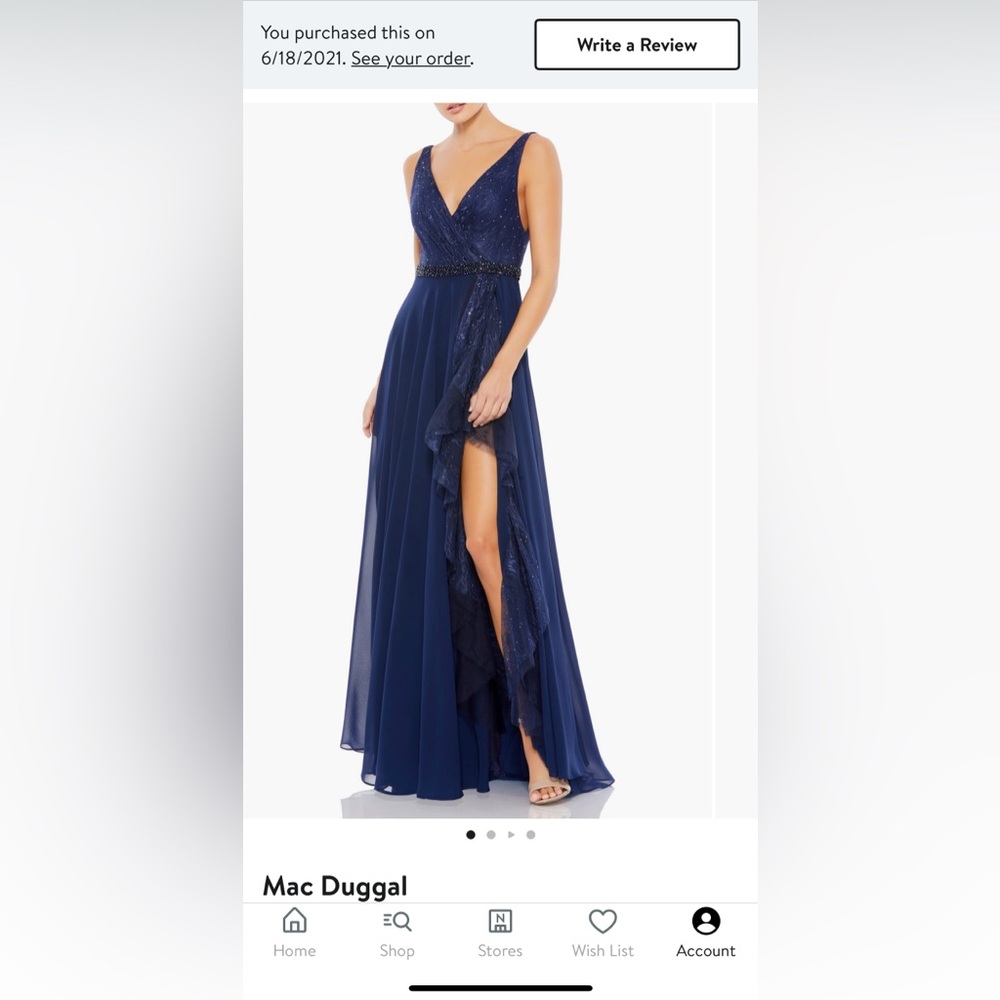 Mac Duggal Midnight Blue Dress